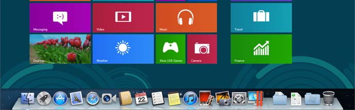 Metro-Anwendungen werden im Vollbild ausgeführt Auf einem Windows PC nehmen Metro-Anwendungen und der Startbildschirm den gesamten Bildschirm ein, d.h. sie werden nicht in separaten Fenstern ausgeführt.