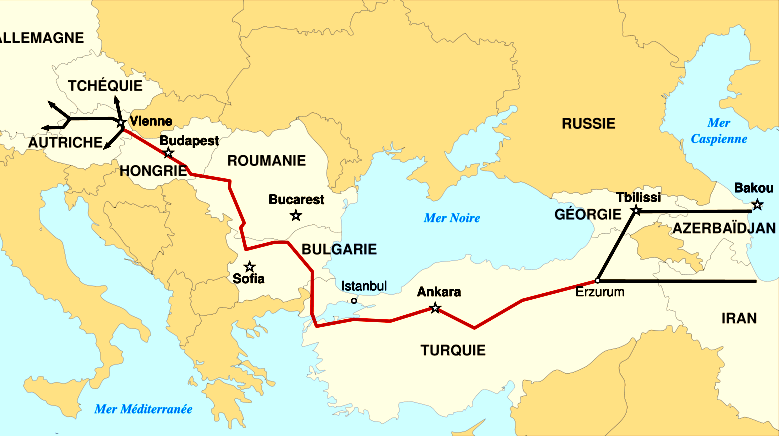 Nabucco-Pipelineprojekt, Karte: wikipedia (Sémhur) 54 tagon die georgische Armee von oben bis unten auf Vordermann gebracht hat, wird von der New York Times folgendermaßen beschrieben: Auf der Ebene