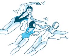 Sportarten 11.6 SCHWIMMSICHERHEIT Schwimmen Im Schwimmunterricht der Mittelstufe steht meist die Vermittlung von Schwimmtechniken im Mittelpunkt.