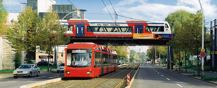 Modell für kleine Großstädte: In Chemnitz passen Zug, Straßenbahn und Bus perfekt zusammen.