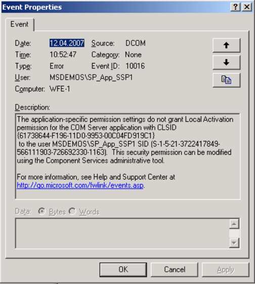 Schritte nach der Installation Bugs Fixen IIS_WPG zu DCOM IIS
