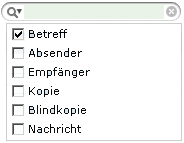 Filter Weitere Aktionen... Hier wird die Möglichkeit geboten, eine Nachricht zu drucken, zu speichern, sich den Quelltext anzusehen, oder die Nachricht in einem neuen Fenster zu öffnen.