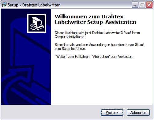 Installation Starten Sie das Setupprogramm setup.