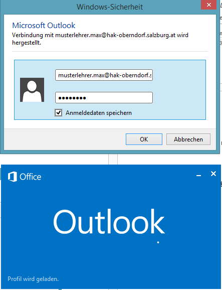 Man bestätigt nun noch mit einem Klick auf Fertig stellen. Danach können alle Fenster geschlossen werden. Nun kann Outlook geöffnet werden.