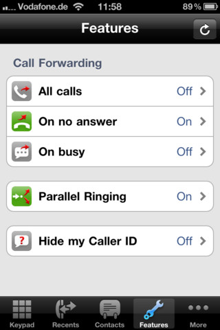 Integrierter Dialer zur call back Initierung Zentrales Call- Routing One Number Service: Festnetz PBX Nummer bei