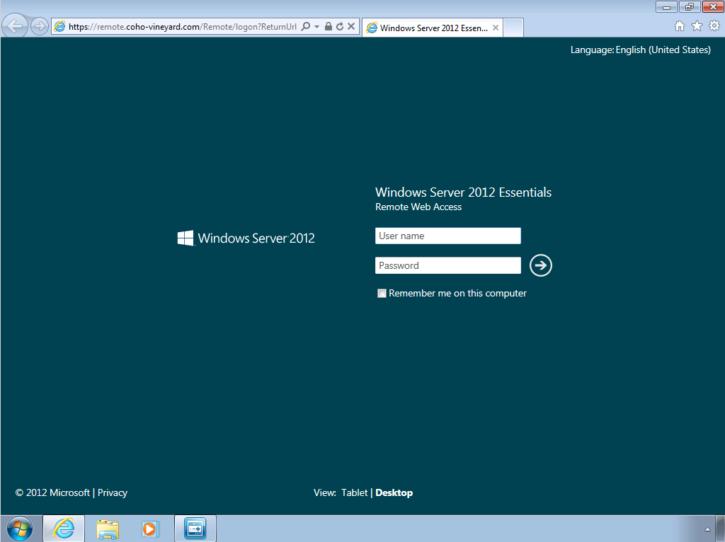 Remotewebzugriff Windows Server 2012 Essentials enthält Funktionen, um einen Remotezugriff zu ermöglichen.