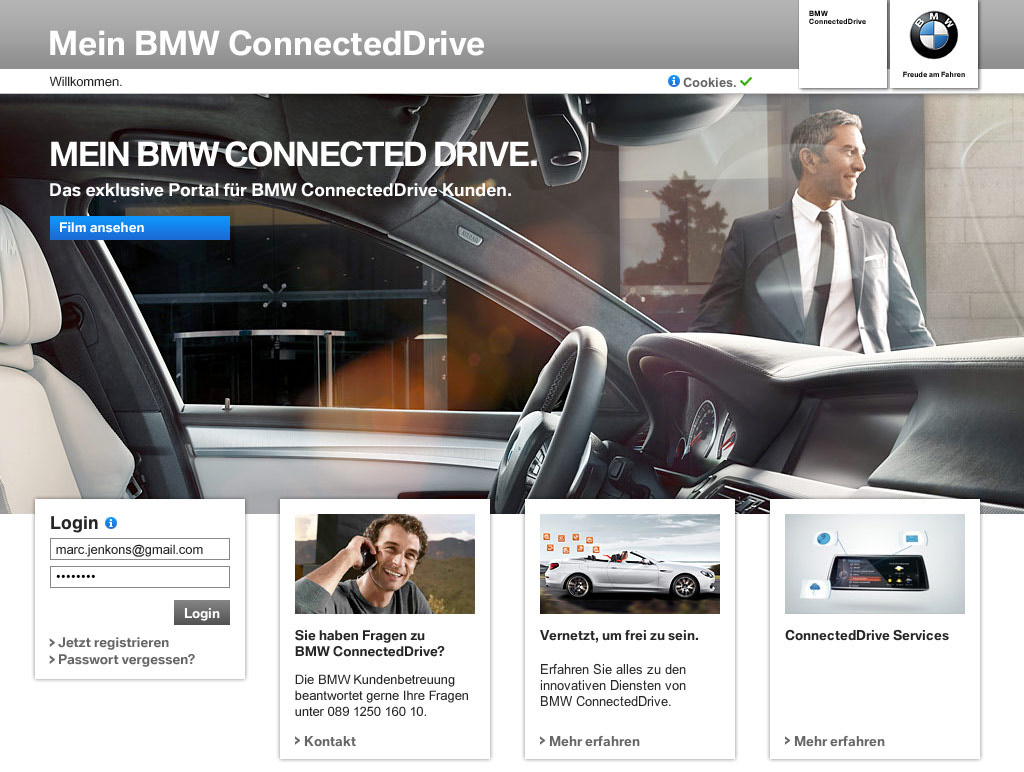 BMW i REMOTE APP AKTIVIERUNG IM MEIN BMW CONNECTED DRIVE KUNDENPORTAL. 1.