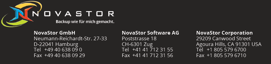 Über NovaStor NovaStor (www.novastor.de) ist der Hamburger Anbieter von Software für Datensicherung und -wiederherstellung.