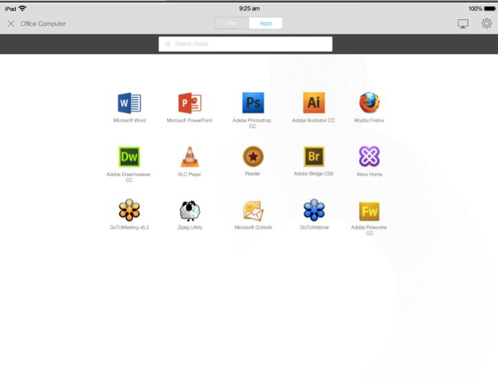WorxDesktop Zugriff auf den Desktop Dateien und Apps sind optimiert für das ipad.