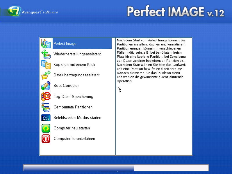 Screenshots Oben: Die Hauptansicht von Perfect Image 12.