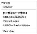 Anleitung: Windows Anleitung HIN Client HIN Client HIN Client Hauptfenster öffnen Starten Sie zuerst die HIN Client Software. Warten Sie bis sich das Fenster «Statusprüfung» schliesst.