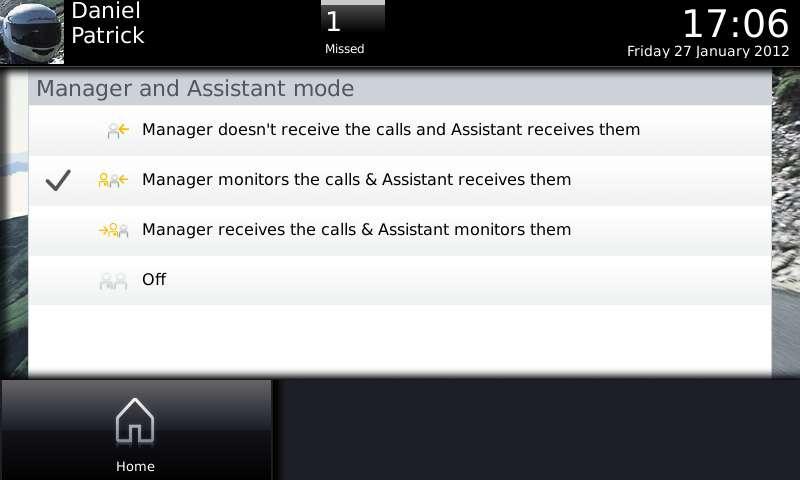 Abbildung 4.5: Beispiel für Anzeige beim Manager Kurzwahl Manager/Assistent Abbildung 4.