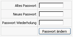 3.2 Passwort ändern Hier können Sie Ihr Anbieterpasswort für Ihren Benutzer, mit dem Sie sich in die Confixx-Oberfläche einloggen, ändern.