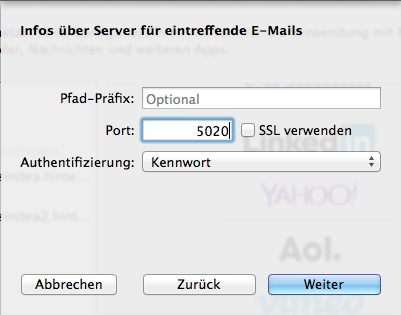 Apple Mail Version 7.3 (OS X 10.9) Version 8.0 (OS X 10.10) 1 Im Menü klicken Sie unter «Mail» den Punkt «Einstellungen» an. Klicken Sie auf den Reiter «Accounts» und unten auf das Plus «+».