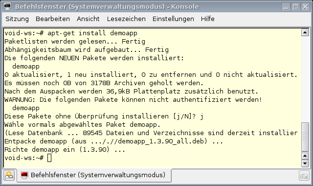4 Erstellen von Installationspaketen 4.7 Eine GUI für den Installer Pakete des Debian Installers besitzen keine eigenständige GUI.