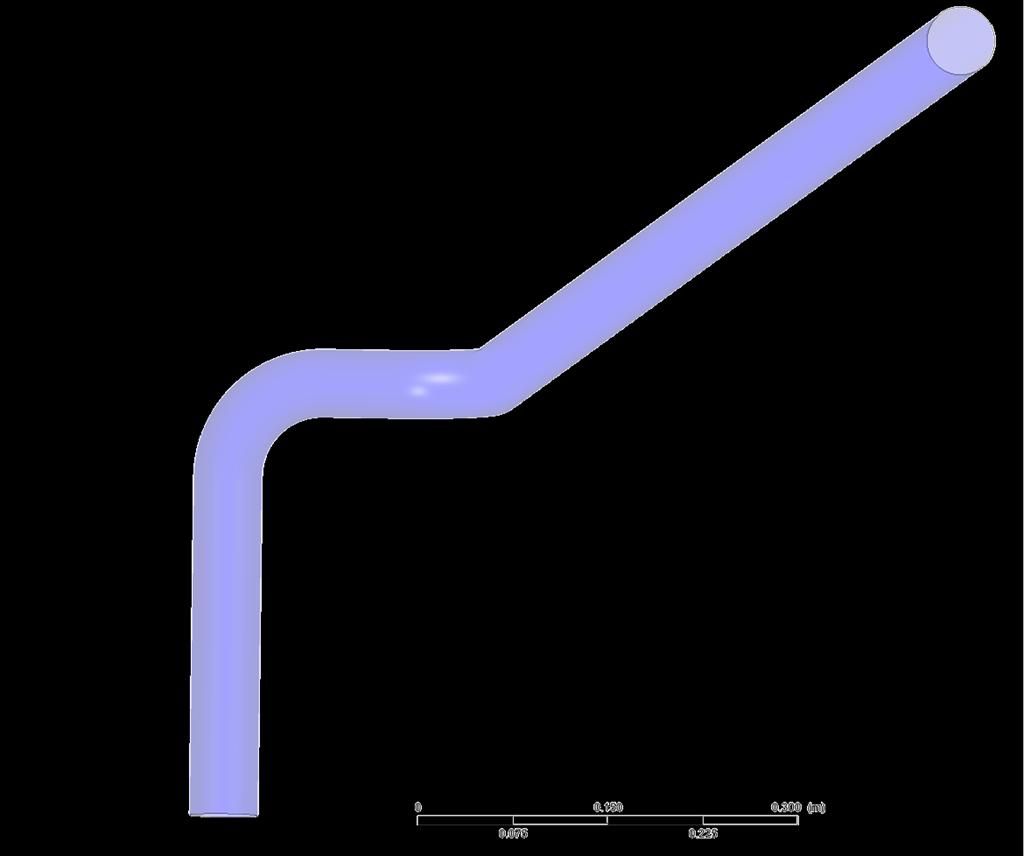 Inflow Ultraschall Ein-Pfad-Messung hinter einem Raumkrümmer Berechnung des Volumenstroms nach dem Prinzip eines