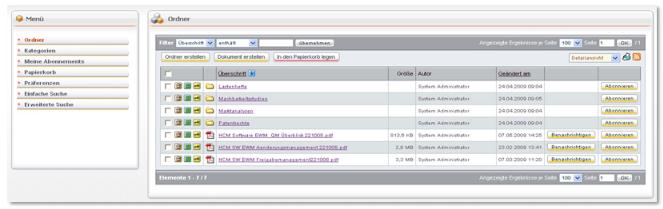 Arbeitsumgebung Basisplattform DMS FileCenter DMS