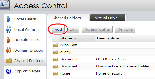 1. Ihren NAS konfigurieren 1.1 Windows-Dateiservice (CIFS/SAMBA) aktivieren Schritt 1 Melden Sie sich über Ihren Webbrowser an ADM an. Wählen Sie [Services] [Windows].