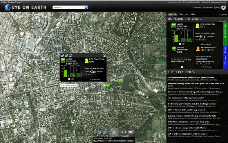 Bing Maps Cloud Lösung im Umweltbereich www.