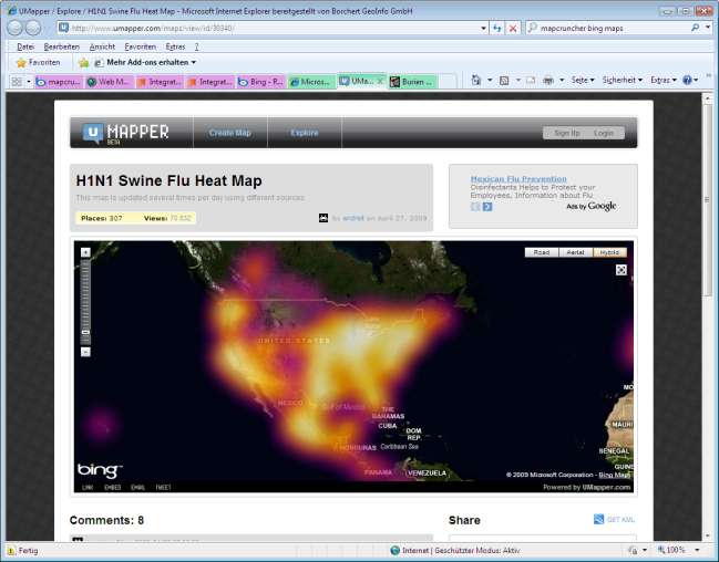 Epidemiologie: Heat Map der