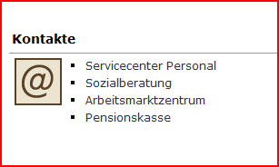 Beispiel: Self Service HR-Portal Ihre Frage zu Krankheit / Unfall Familienzulage Quellensteuer Pensionskasse