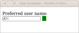 Beispiel: Überwachung von Eingabefeld [Demo] HTML-Code: <style type="text/css"> span.available{background-color: green;} span.unavailable{background-color: red;} </style>.
