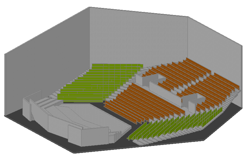 3. Referenzobjekt - NDR-Konzertsaal Gemeinsame Aufbereitung mit Tessmar GmbH: Geometrie Setup für Randbedingungen Erste Optimierungen