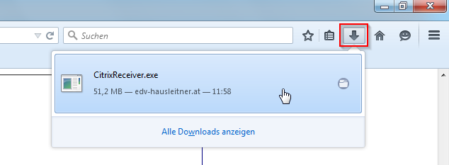 Bei Verwendung von Firefox öffnet sich folgendes Fenster: Bestätigen Sie mit Datei speichern.