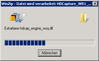 Installation HDCapture Teil 1 Entpacken Sie das Archiv HDCapture_WRI_2015.zip auf der lokalen Festplatte des Clients in einen geeigneten Ordner, z.b. C:\Advis.