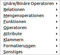 3. Klicken Sie das gewünschte Kommando an, um den Markup-Code in die Kommandozeile einzufügen.