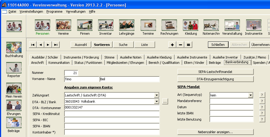 SEPA Umstellung mit