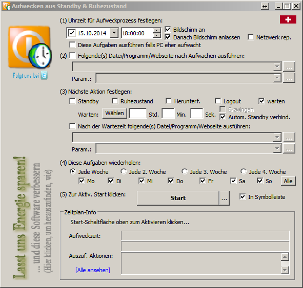 WOSB Für Sleep oder Hibernate besser als rundll geeignet: Wakeuponstandby (WOSB.exe) http://www.dennisbabkin.