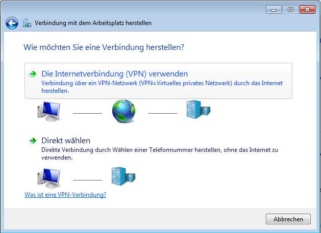 Wichtig ist hier den Namen des Servers zu verwenden wie er auch