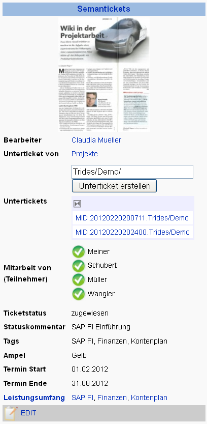 TWX Wiki Einführung Anwendungsbeispiele Projektsteuerung Navigation