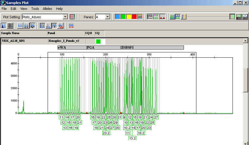 - 9 - Auswertung des Projektes - Daten auswählen Edit Select All Analysis Display Plot - Plot Setting über Pull-down Menu auswählen z. B.