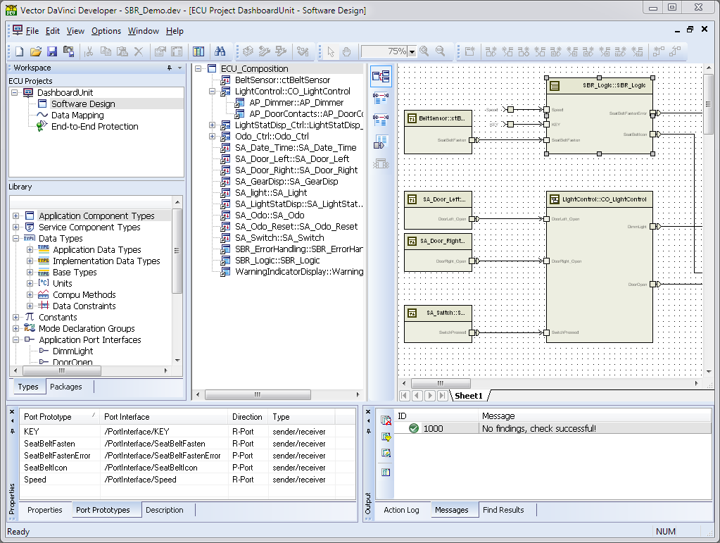 1 DaVinci Developer - Entwurf von AUTOSAR Softwarekomponenten DaVinci Developer ist das professionelle Werkzeug für den Entwurf von AUTOSAR Softwarekomponenten (SWCs).