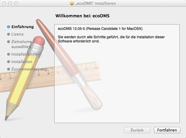 1. MacOS Installationen 1 MacOS Installationen Nachfolgend wird die Installation der verfügbaren ecodms Komponenten unter MacOS beschrieben. 1.1 ecodms & ecoice Clients Installationsanleitung für: MacOS (gemäß Systemvoraussetzungen) Bei einem Update des Servers sollte vorab unbedingt ein Backup erfolgen.