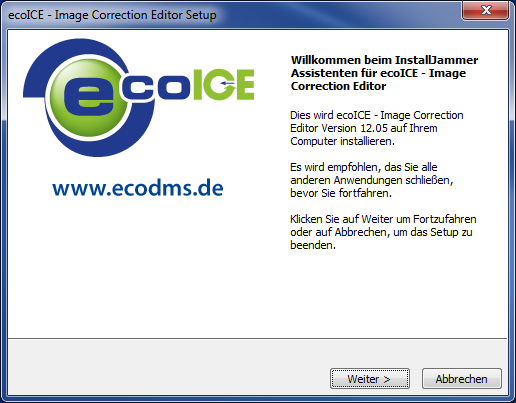 5. Windows Installationen 5.4 ecoice Client Installationsanleitung für: Windows (gemäß Systemvoraussetzungen) Bei einem Update des Servers sollte vorab unbedingt ein Backup erfolgen.