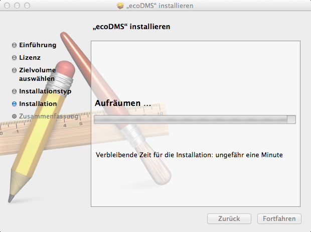 1. MacOS Installationen 9. Starten Sie die Installation, indem Sie Ihre MacOS Zugangsdaten eingeben und anschließend auf «Software installieren» klicken. Abbildung 1.