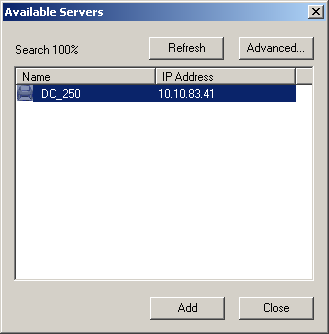 9. Geben Sie im Bildschirm Select Fierys (Fiery Server wählen) den oder die Fiery Server an, den/die Sie aktualisieren wollen. Sie können einen Fiery Server manuell angeben.