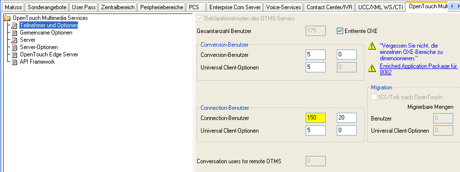 c2d4 ALU Lizenzen: Die XML Telefonie Webservices sind in der