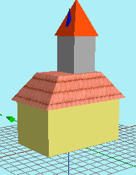 Teil 2: Einführung Der Befehl cylinder Der Befehl cylinder erzeugt einen Zylinder beliebiger Länge, der beliebig im Raum liegen kann. // Fahnenstange auf Dach color 0.50,0.50,1.
