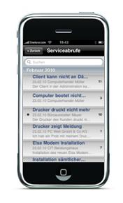 Mobile Field Service Field Service Applikation Offline Sync Übersicht zugewiesener Serviceaufträge Rückmeldung erbrachter Leistungen coresuite.