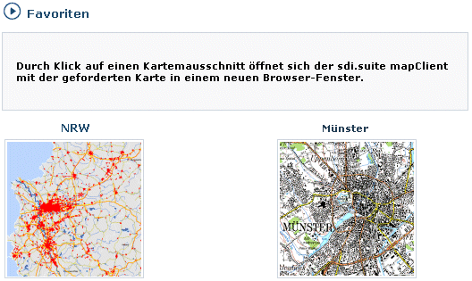 Maps smart.finder SDI verwendet den sdi.suite mapclient der con terra.