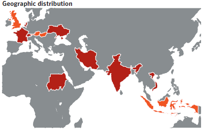 DuQu Next Gen? Duqu Infektionen sind bestätigt in sechs Organisationen in acht Ländern.
