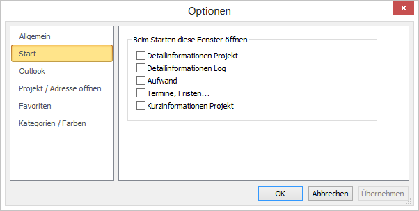 - Administration Extras 118 Optionen: Allgemein Dokumentablage: Mit dieser Option werden Projektverknüpfungen in das File-System abgelegt.