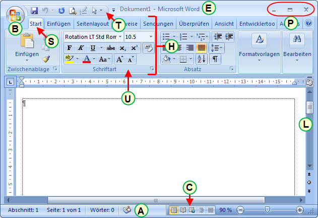 Kantonsschule Office 07 - WORD Übungen Übung: das Wordfenster Aufgaben Öffne das Dokument Wordfenster.docx. Speichere das Dokument unter dem Namen Zuordnung.docx auf deinem Wechseldatenträger.