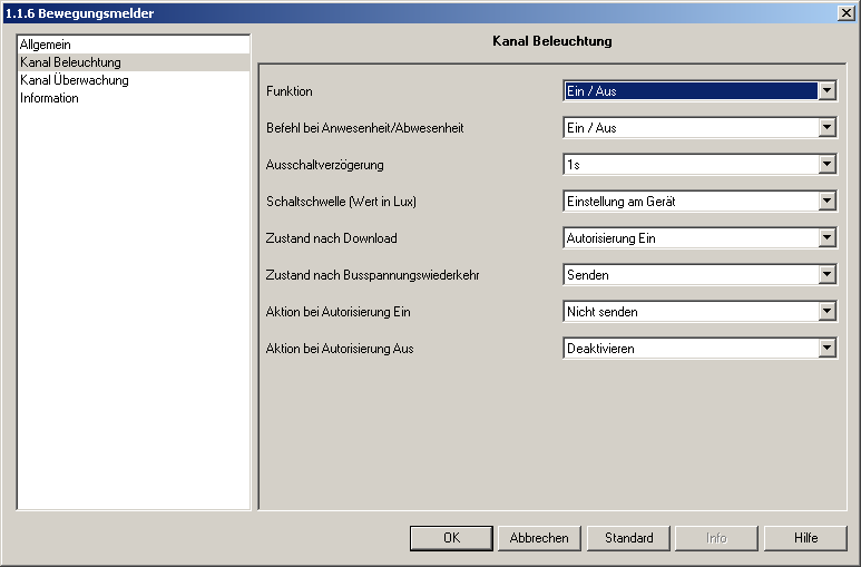 2.3 Parametereinstellungen Kanal Beleuchtung Der Kanal Slave steht nur zur Verfügung wenn der Parameter Master/Slave auf Slave eingestellt wurde (siehe "2.2.1 Master/Slave" Seite: 5).