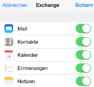 Hosted Exchange mit iphone, ipad, ipod touch Um Hosted Exchange mit iphone oder ähnlichen Apple-Geräten zu verwenden, müssen folgende Einstellungen vorgenommen werden: 1.