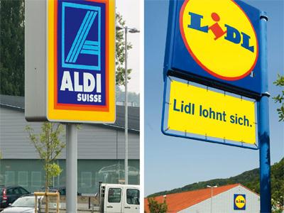 Aldi und Lidl in der Schweiz Geschätzte Verkaufsumsätze in Mio.
